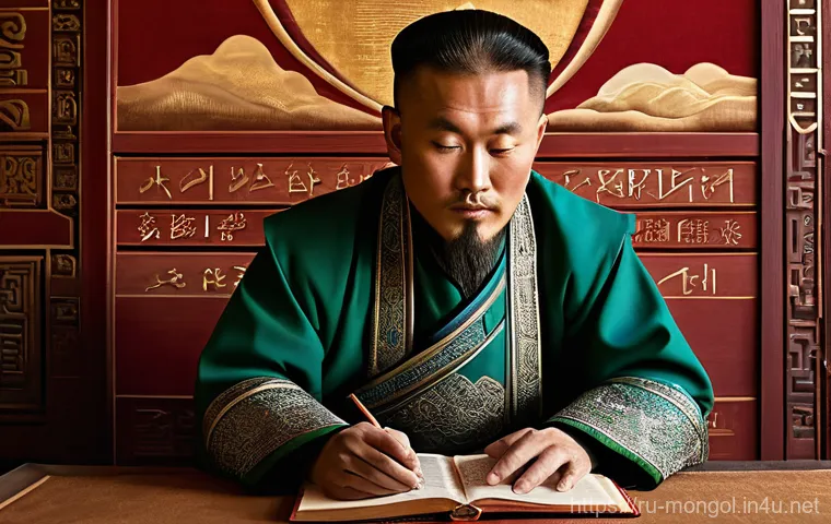 몽골의 유명 작가 - **"Genesis of a Voice: The Steppe's Whisper"**
A thoughtful, young Mongolian man in his late 20s... 몽골의 유명 작가 - **"Genesis of a Voice: The Steppe's Whisper"**
A thoughtful, young Mongolian man in his late 20s...