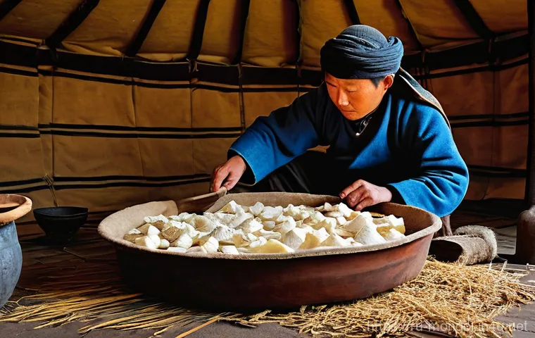 몽골의 유목민 장비 - **Prompt: Nomadic Journey Across the Steppe**
A breathtaking panoramic view of the vast, open Mo... 몽골의 유목민 장비 - **Prompt: Nomadic Journey Across the Steppe**
A breathtaking panoramic view of the vast, open Mo...
