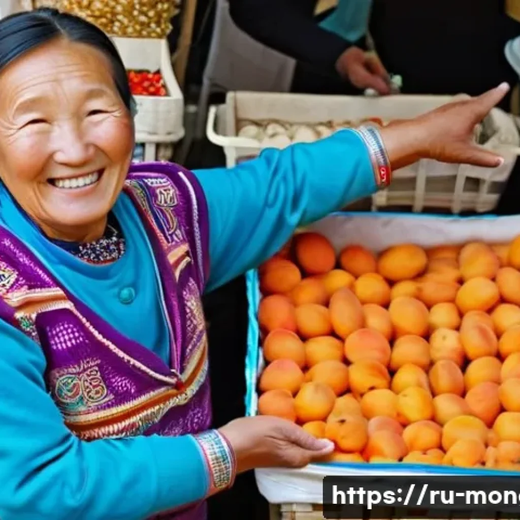 몽골 여행 시 소통 팁 - **Prompt 1: Friendly Exchange at a Mongolian Market**
A vibrant, sunlit outdoor market scene in ...