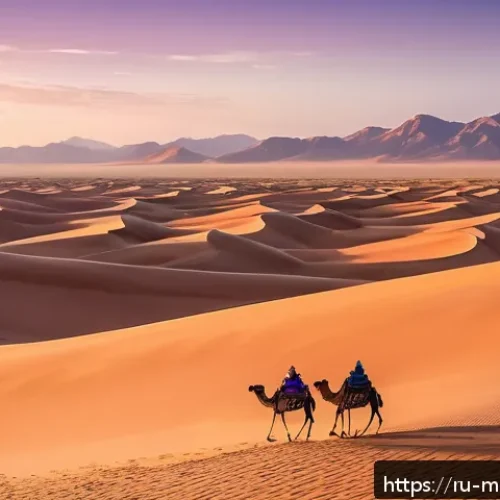 몽골의 주요 사진 명소 - A breathtaking sunrise scene over the Gobi Desert&rsquo;s towering sand dunes, where warm golden light cas...