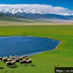 몽골 서부 지역의 독특함 - A breathtaking panoramic view of Western Mongolia&rsquo;s diverse landscape featuring snow-capped Altai mo...