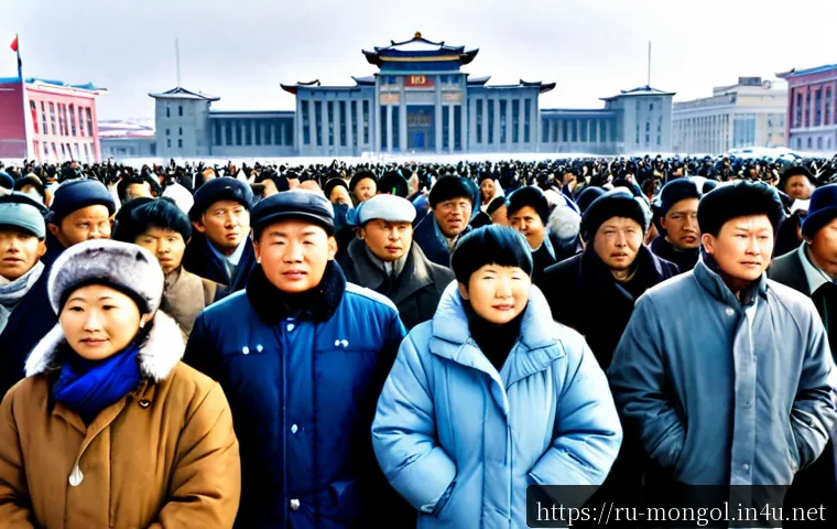 Home 17 몽골의 주요 정치적 사건 - Photorealistic historical reenactment of Mongolia’s peaceful democratic movement in Ulaanbaatar, win...